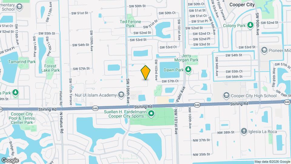 5765 SW 104th Terrace Map and Location Details