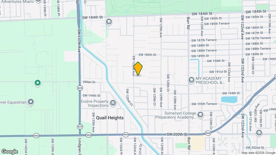 13162 SW 191st Terrace Map and Location Details