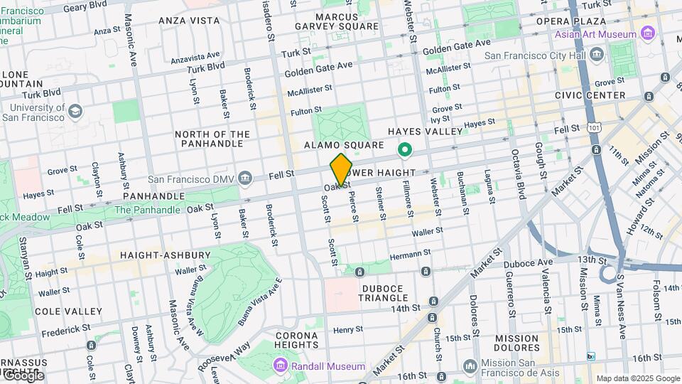 929 Oak St Map and Location Details