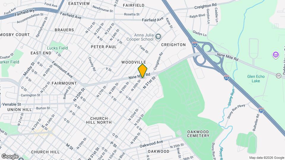 1615 N 30th St Map and Location Details