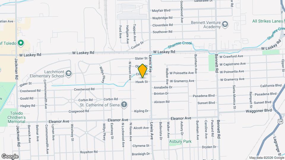 1030 Hawk St Mapa y Detalles de la Ubicación