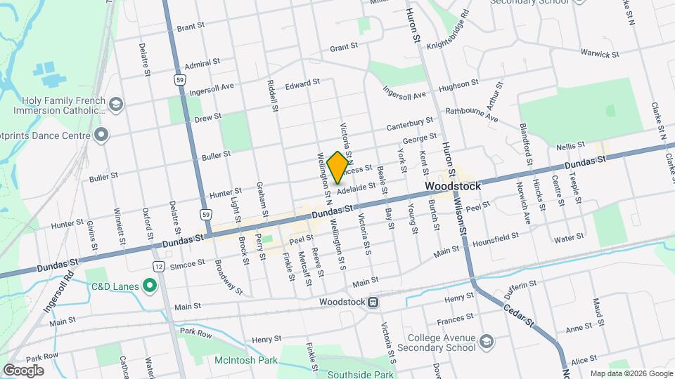 553 Adelaide St Map and Location Details