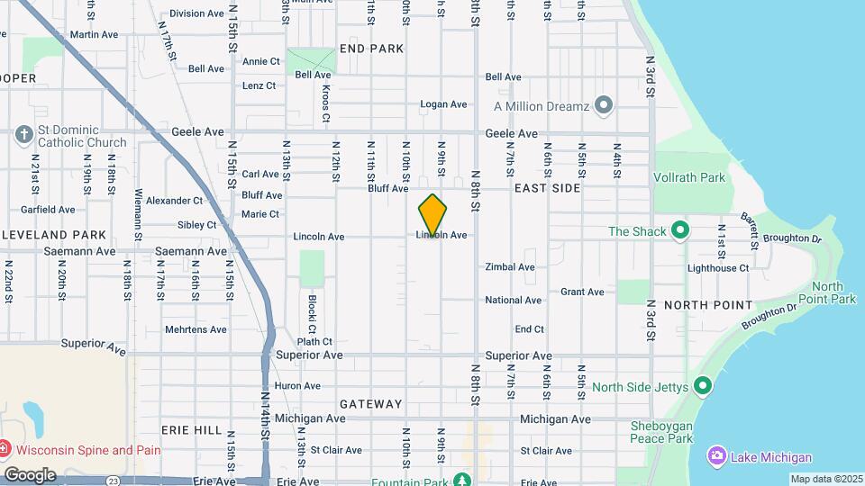 1820 N 9th St, Unit Upper Map and Location Details