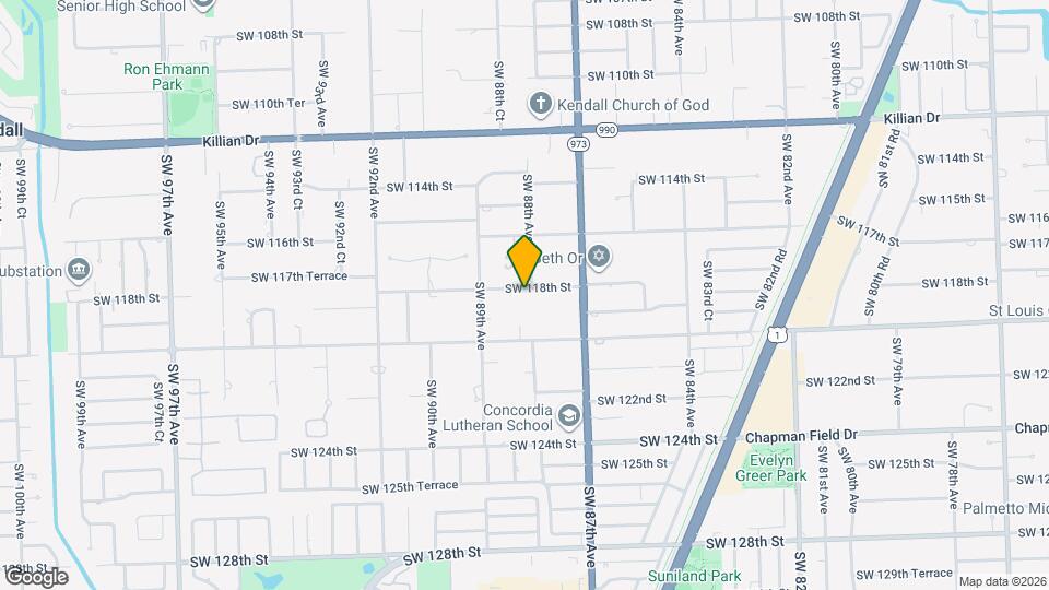 8800 SW 118th St Map and Location Details