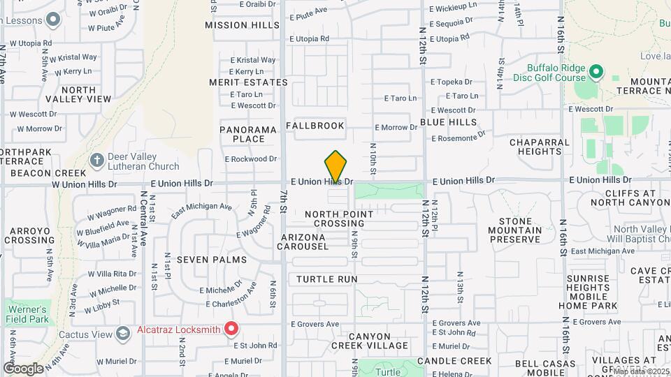 1118 W Audrey Lane Map and Location Details