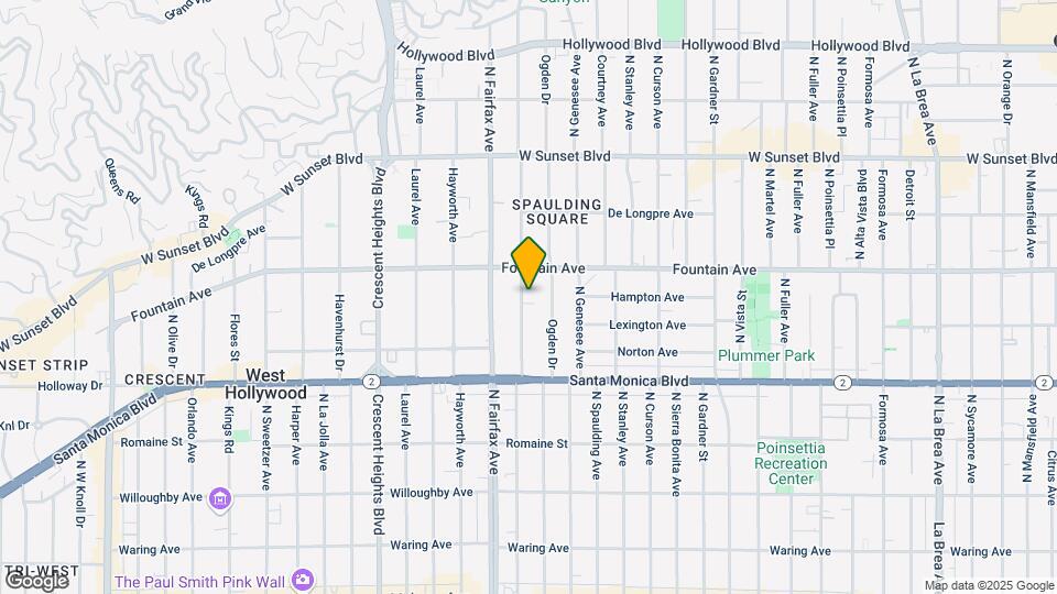 1220 N Orange Grove Ave Mapa y Detalles de la Ubicación