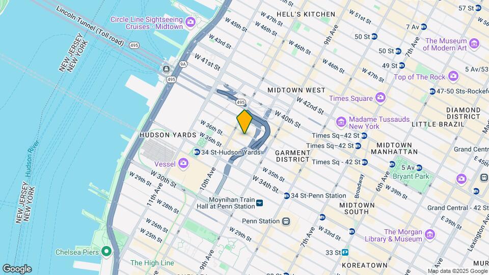 448 W 37th St Mapa y Detalles de la Ubicación