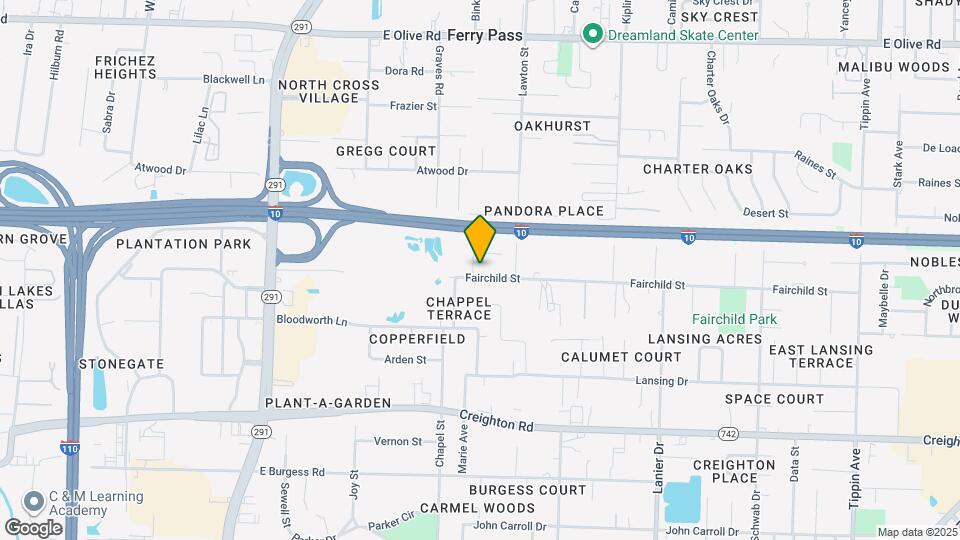 1350 Fairchild St Map and Location Details