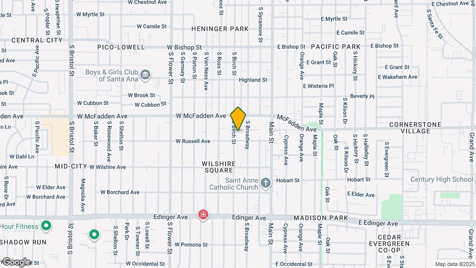 1135 S Birch St Map and Location Details