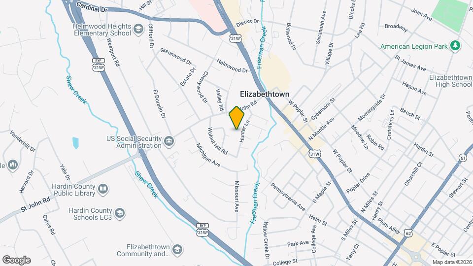 204 Hunter Ln Map and Location Details