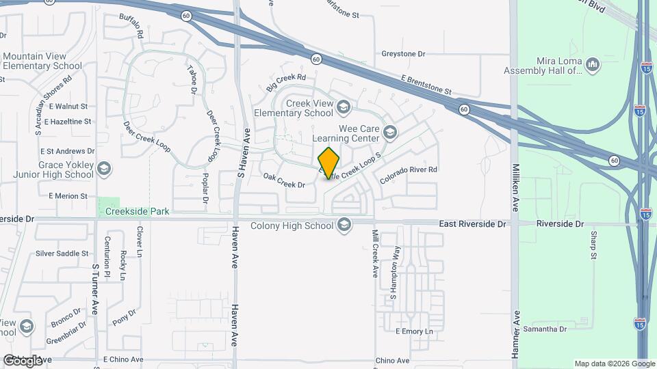 3736 Oak Creek Dr, Unit E Mapa y Detalles de la Ubicación