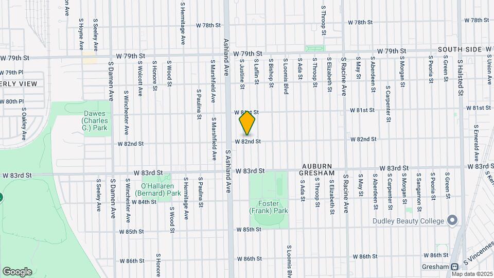 8159 S Justine St Map and Location Details