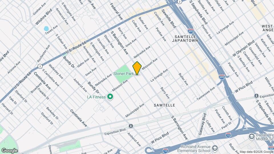 1912 Stoner Ave, Unit studio guest house #1 Map and Location Details