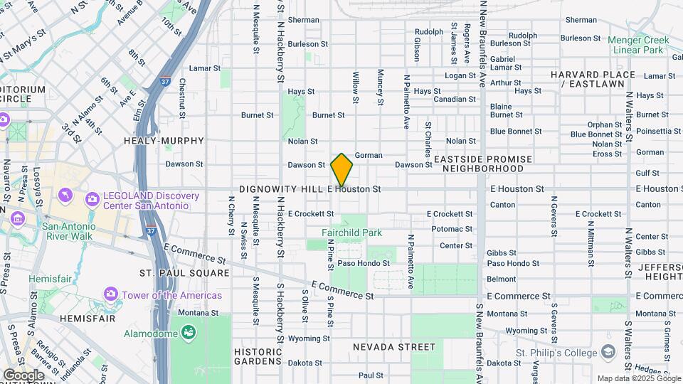 1816 E Houston St Map and Location Details
