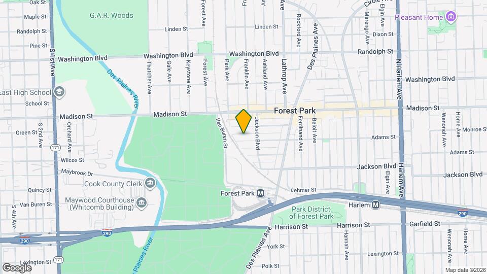 7723 Adams St Map and Location Details