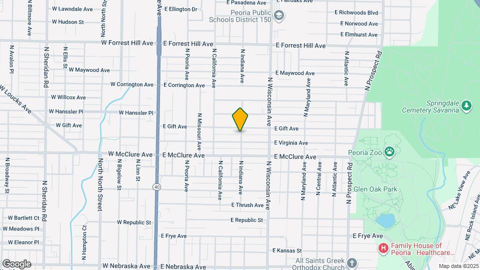 2607 N Indiana Ave Map and Location Details