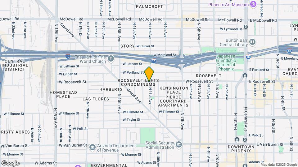 1101 W Roosevelt St Map and Location Details