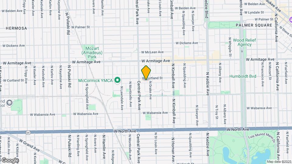 3557 W Cortland St, Unit 3 Map and Location Details