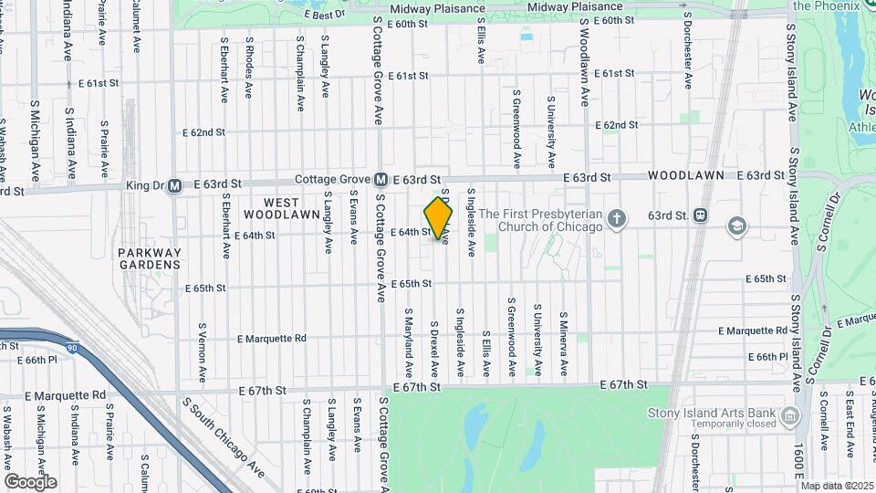 6416 S Drexel Ave Map and Location Details