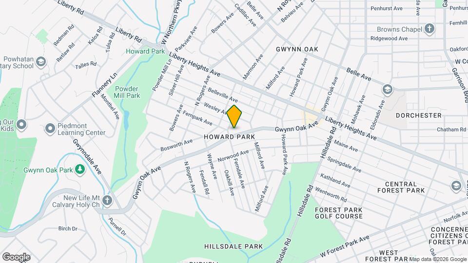 5116 Gwynn Oak Ave, Unit 1 Mapa y Detalles de la Ubicación
