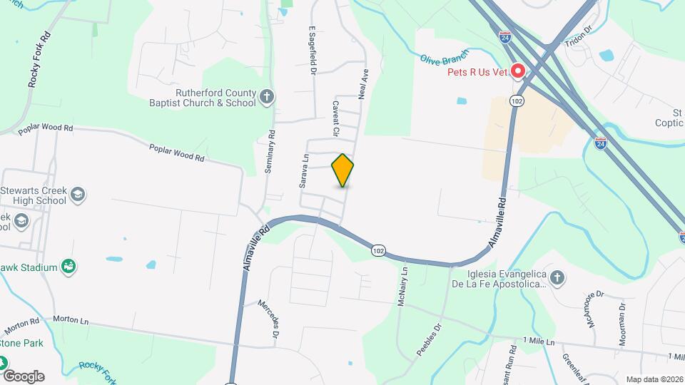 256 Neal Ave Mapa y Detalles de la Ubicación