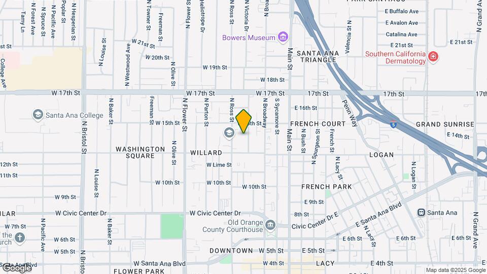 1328 N Durant St Mapa y Detalles de la Ubicación