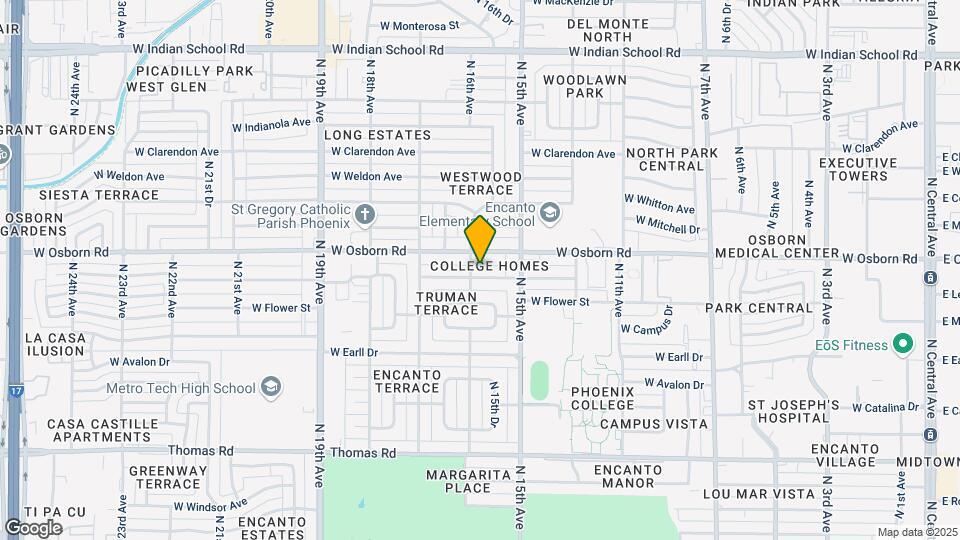 1540 W Mulberry Dr Mapa y Detalles de la Ubicación