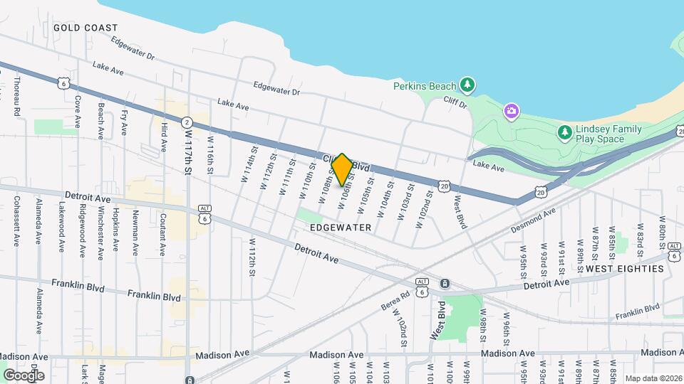 1296 W 106th St Map and Location Details