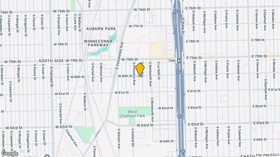 8008 S Yale Ave Map and Location Details