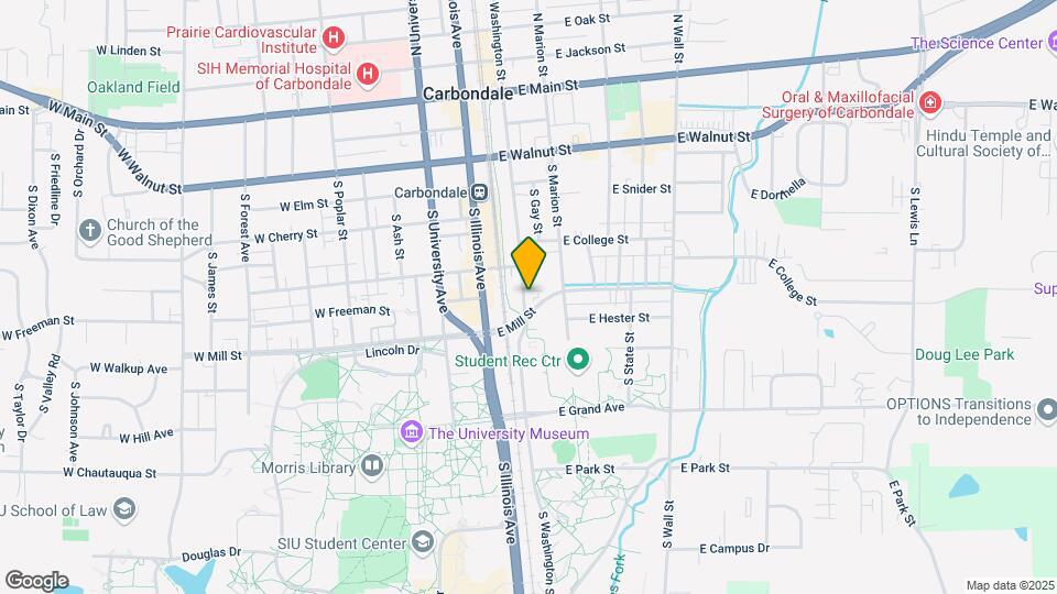 601 S Washington St Map and Location Details