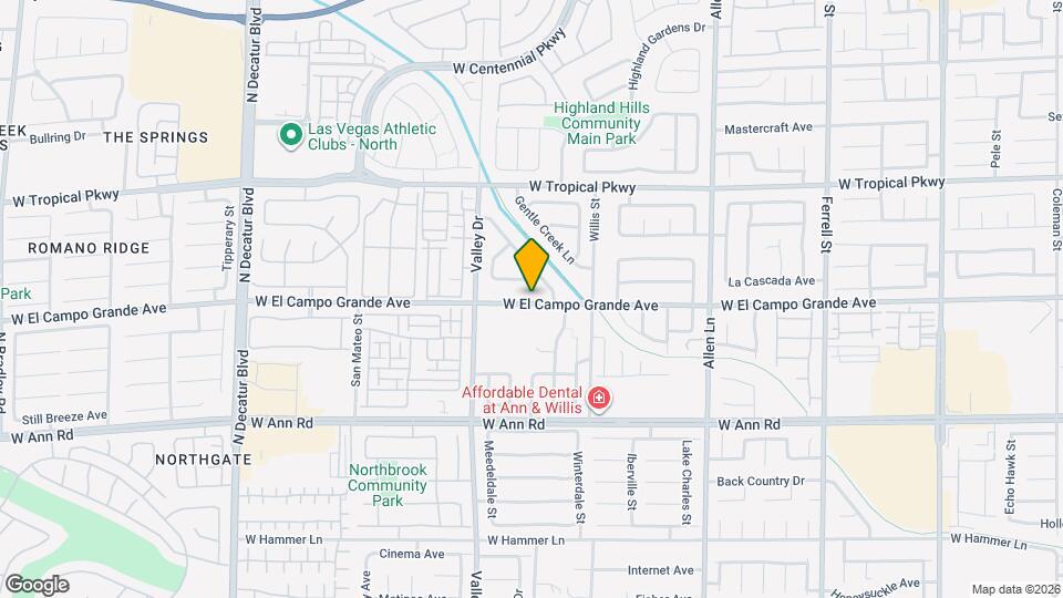 4150 W El Campo Grande Ave Map and Location Details