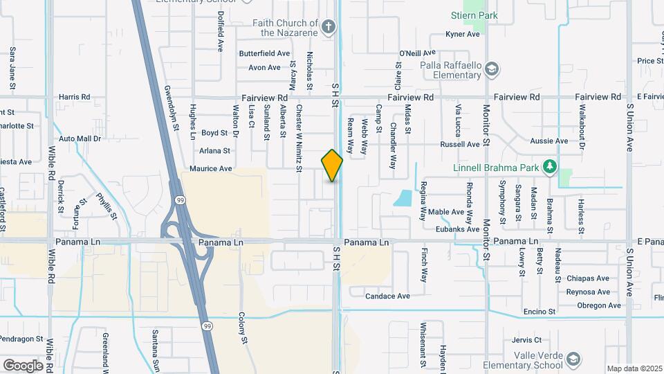 6205 S H St Map and Location Details