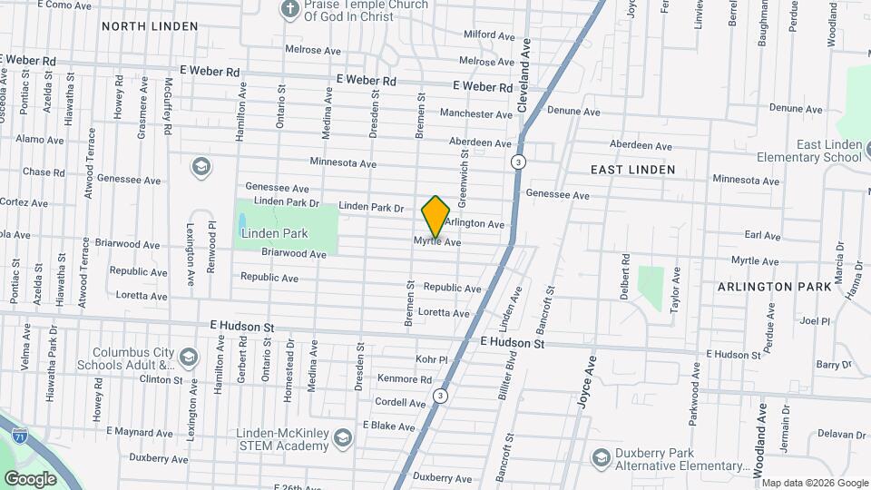 1555 Myrtle Ave Map and Location Details