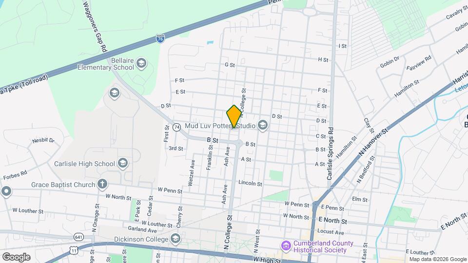 650 N College St Map and Location Details