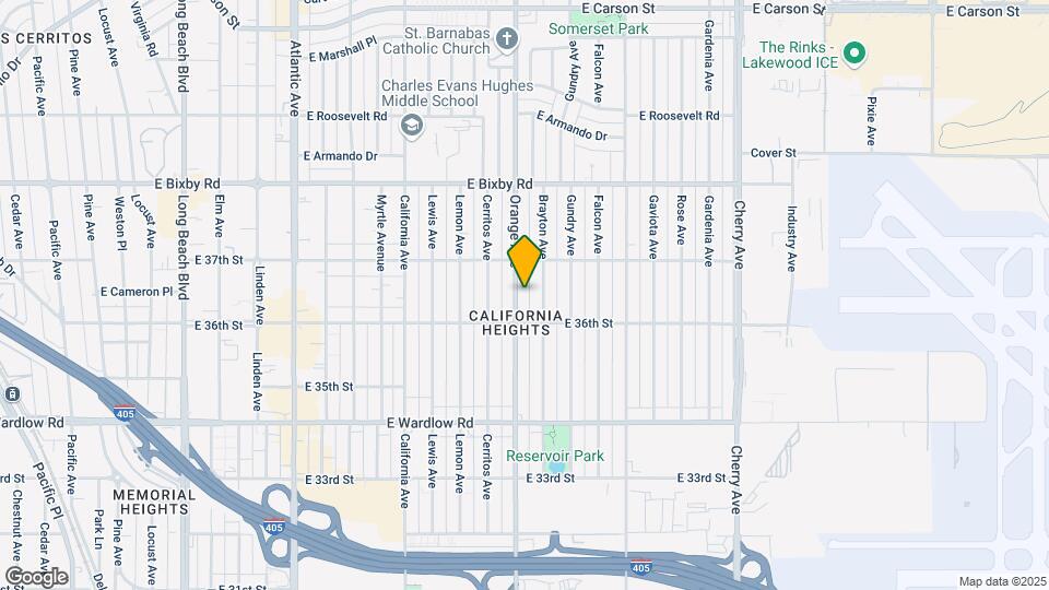 Spanish Style Duplex in Bixby Knolls Map and Location Details