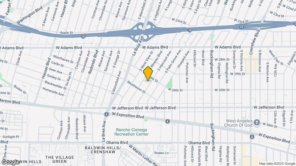 2821 S Harcourt Ave Map and Location Details