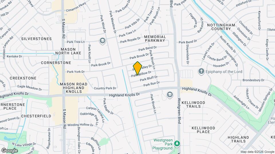 21415 Park Willow Dr Map and Location Details