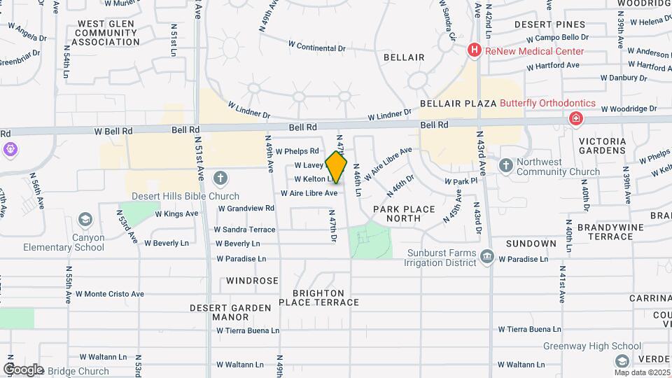 4706 W Aire Libre Ave Mapa y Detalles de la Ubicación