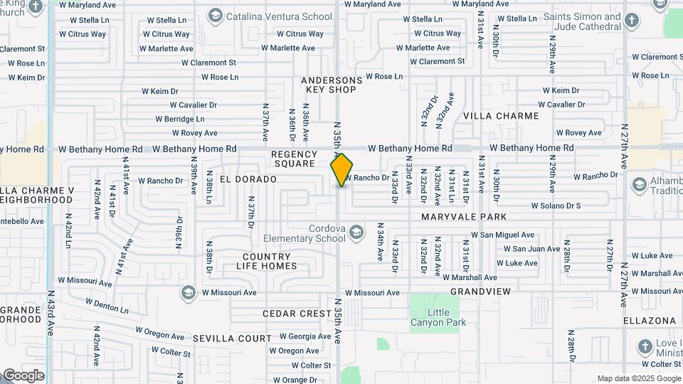 5737 N 35th Ave Map and Location Details