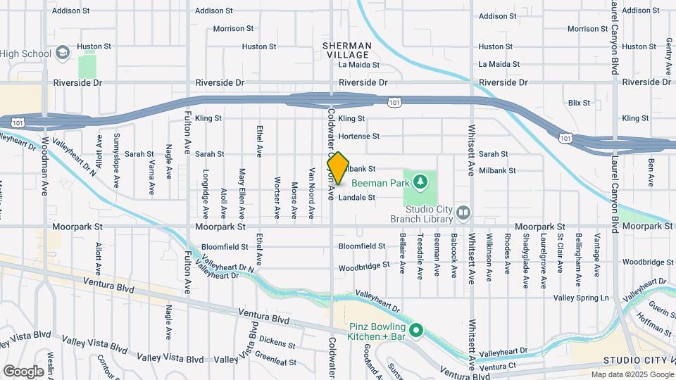 4466 Coldwater Canyon Ave Map and Location Details