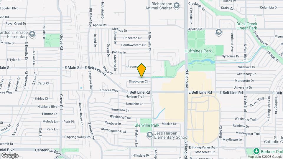 1110 Shadyglen Cir Map and Location Details