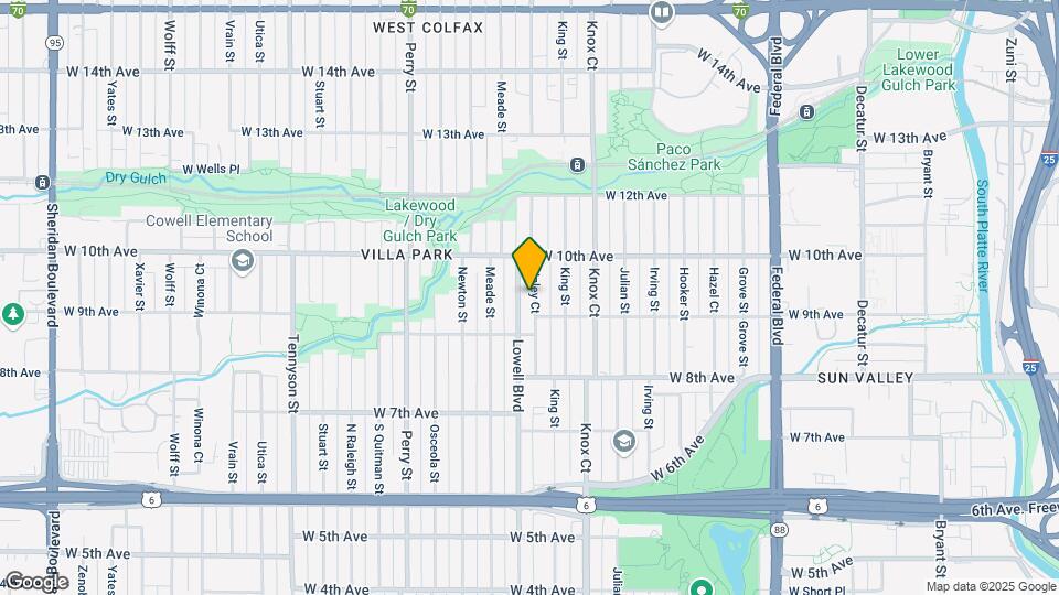 932 Lowell Blvd Map and Location Details
