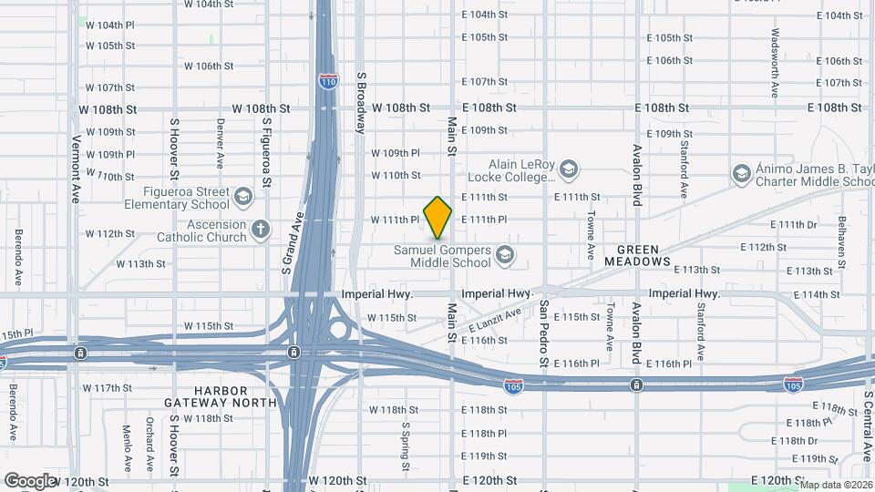 114 W 112th St, Unit 114 W 112Th St in Los Angeles, CA 90061 Map and Location Details