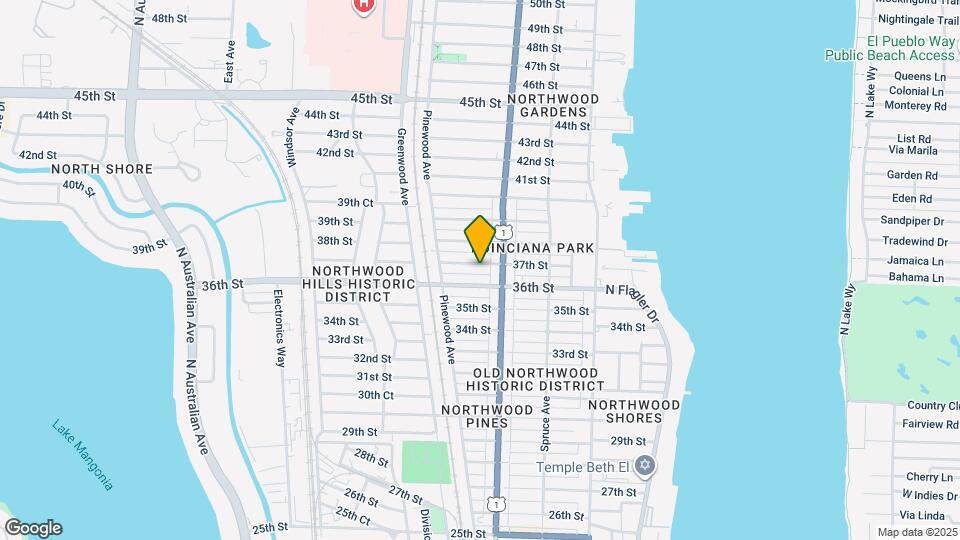 616 37th St Map and Location Details
