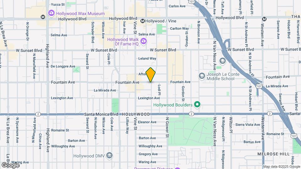 6200-6206 Fountain Ave Map and Location Details
