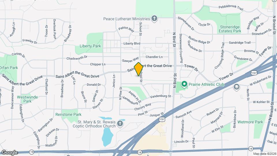 1066 School St Map and Location Details