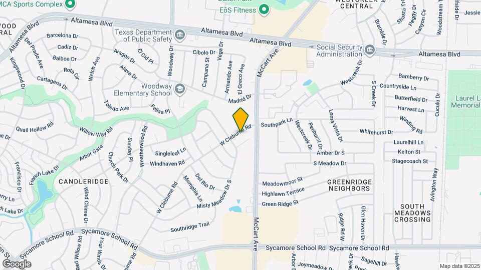 6905 W Cleburne Rd Map and Location Details