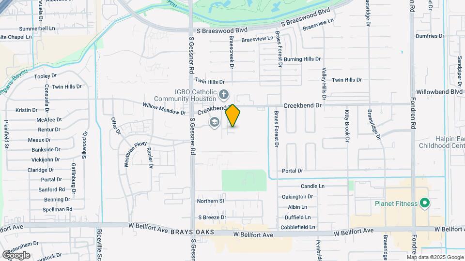 10837 Braes Bend Dr Map and Location Details