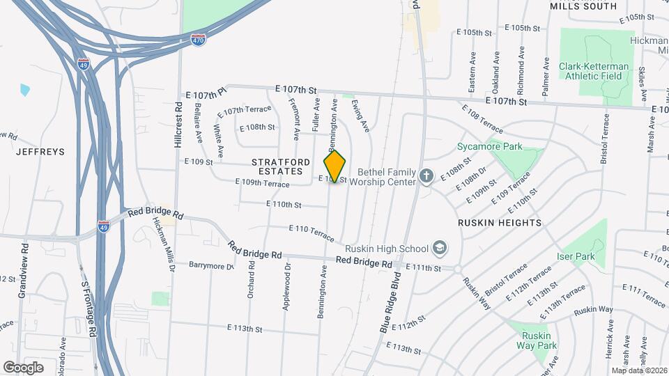 10903 Bennington Ave Map and Location Details