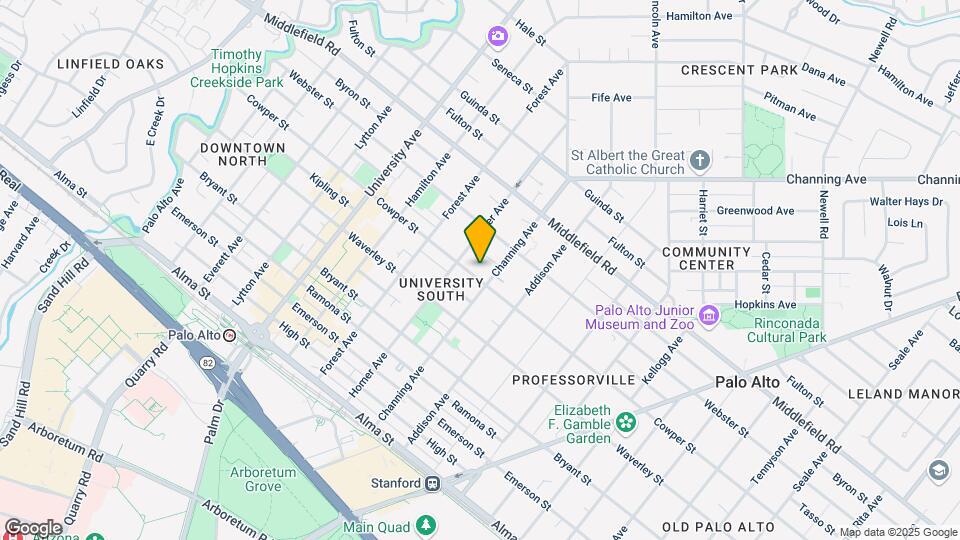 837 Cowper St Map and Location Details